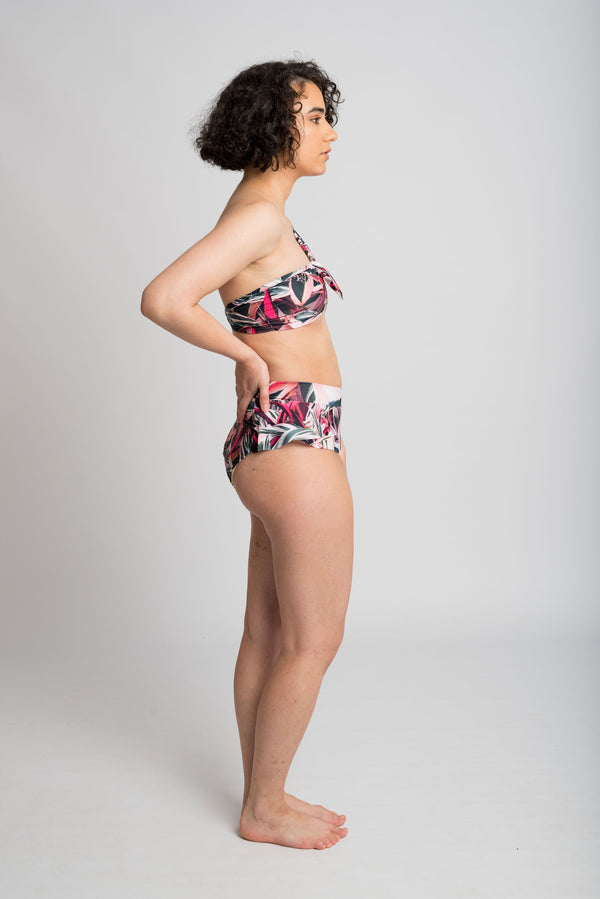 Ethical and sustainable swimwear for women xxs to plus size, recycled ECONYL one shoulder bikini ethically made in Australia.
